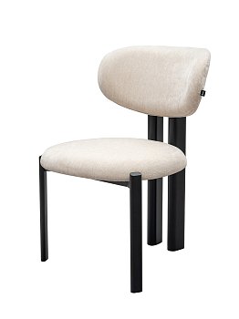 Обеденный стул Прово, чёрно-белое букле