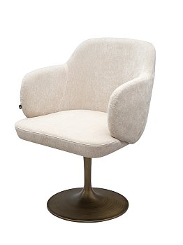 Вращающийся стул Девон, светло-серый шенилл