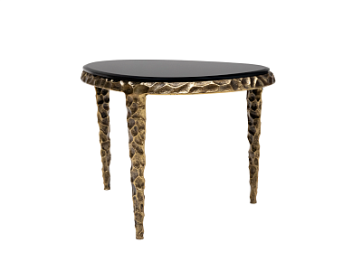 Приставной стол Меган овальный, стеклянная столешница