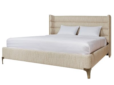 Кровать Уэлш 180 на высоких ножках, букле светло-бежевый меланж